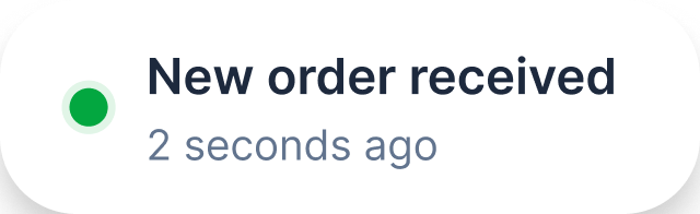 New order received