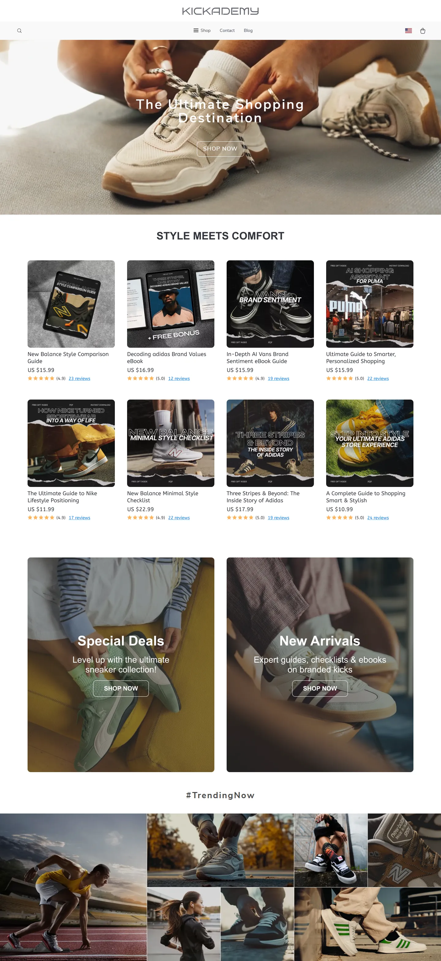 Store – desktop view