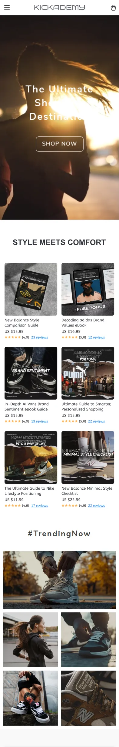 Store – mobile view