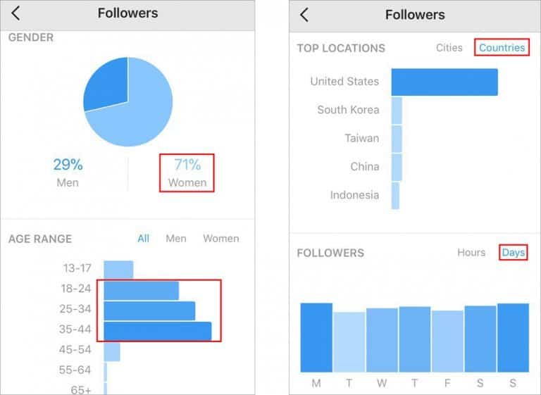 statistics on the account you ll see his followers sex gender geographic location and peak activity time use this data wi!   sely and you will clearly - followers instagram statistics