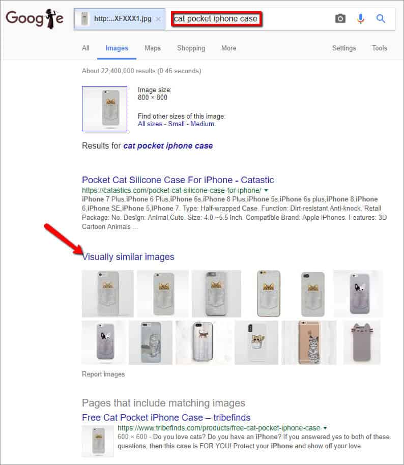 Screenshot of a Google search query with the autosuggestion part removed manually