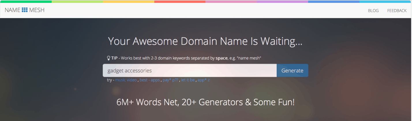 Domain name Generator. Domain name suggestion. Site name. Sui name service.