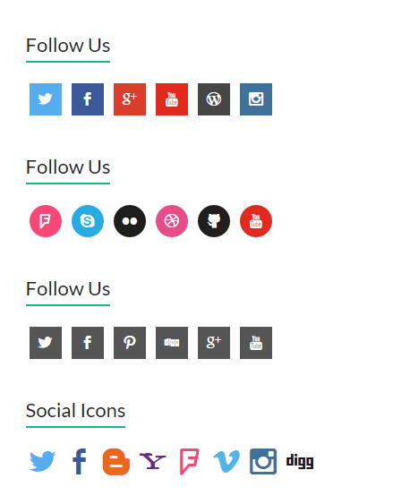 Social Icons WooCommerce plugin