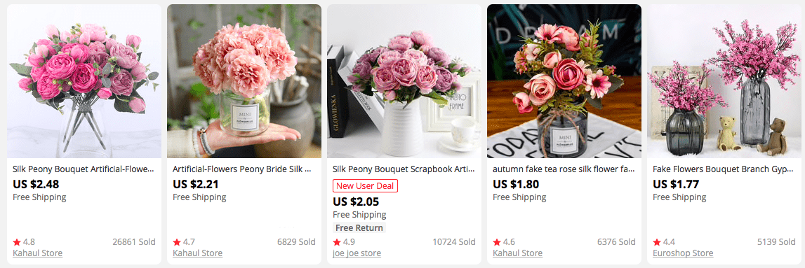 High Profit Margin Products: Artificial Flowers