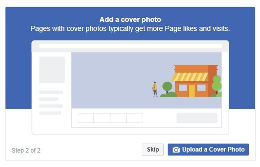 Adding a cover photo to the Facebook business page