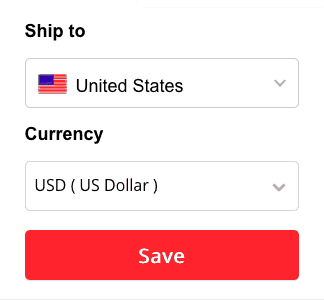 AliExpress destination and currency settings 
