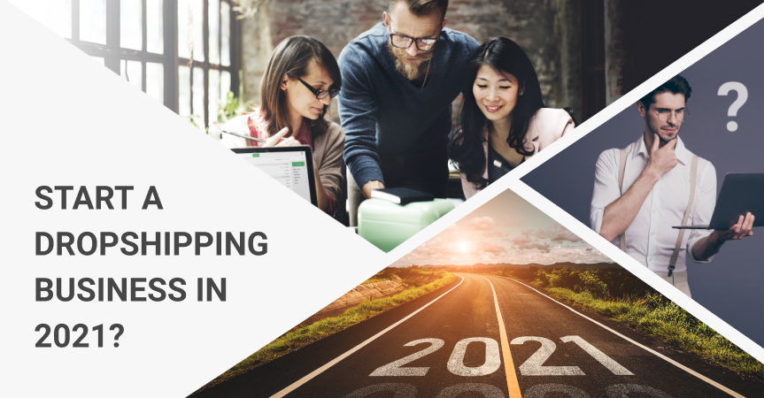 Men and women wondering whether they should start a dropshipping business in 2021