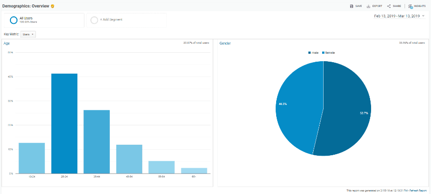 Use Google Analytics to find and analyze your target audience. 