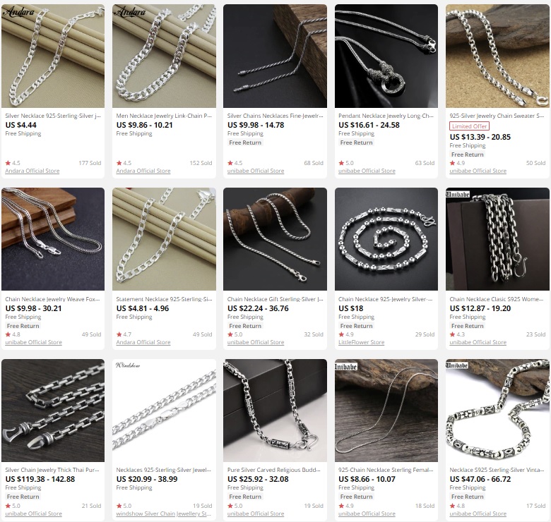 Necklaces to sell online