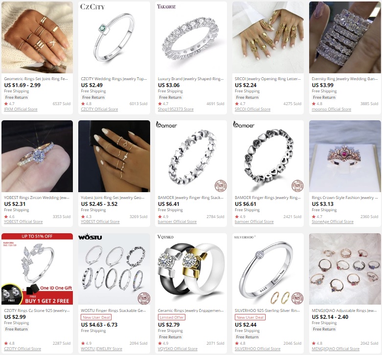 Dropship Jewelry From Your Store: 385 Product Ideas