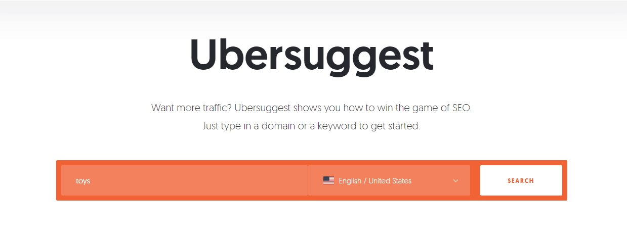 a picture showing what tools to use for SEO - it's ubersuggest