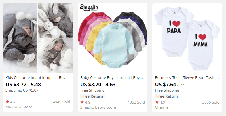 dropshipping baby clothes