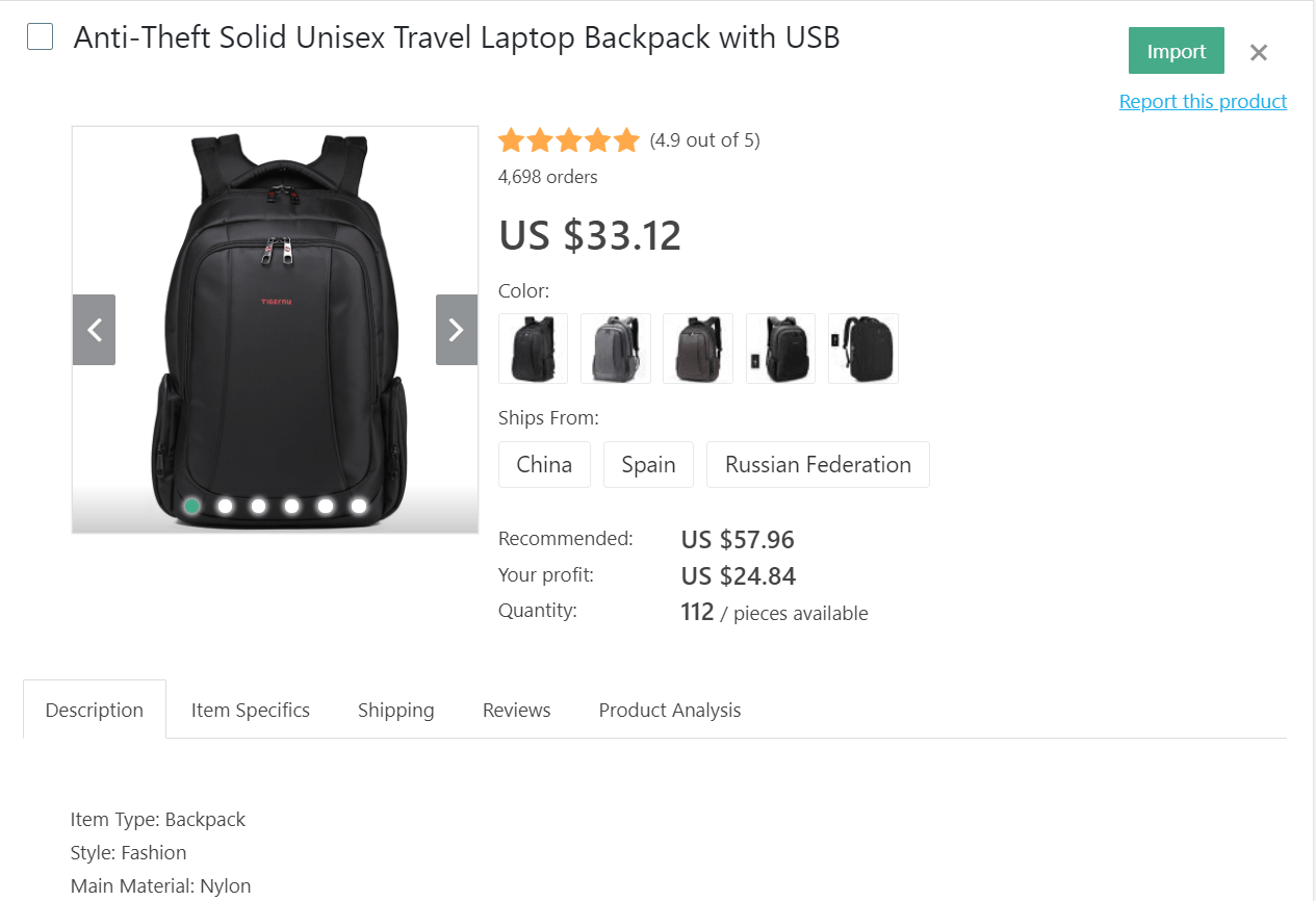 Black laptop backpack to protect your device from potential thefts