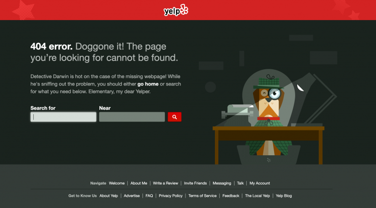 Funny 404 page examples