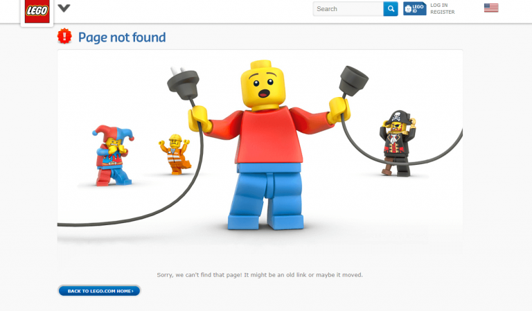 Lego 404 page