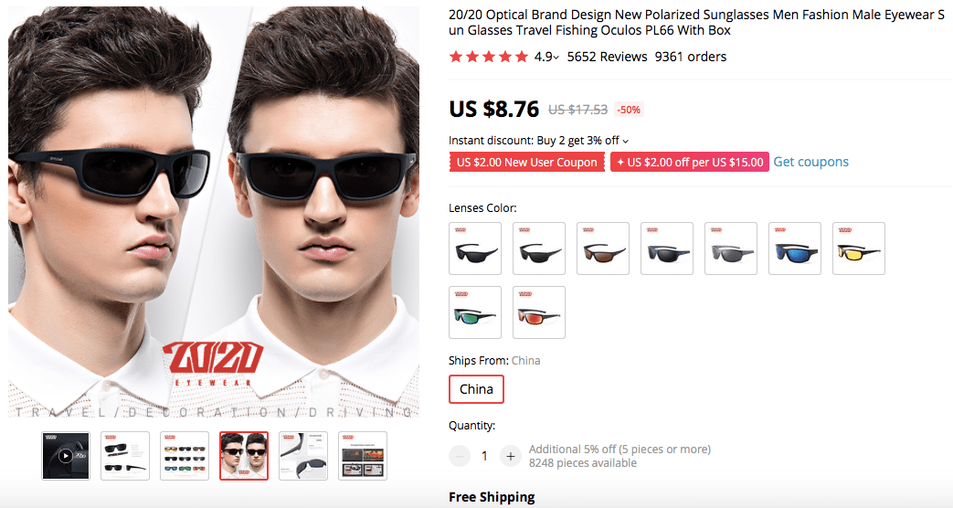a picture showing polarized sunglasses for men to gain profit with