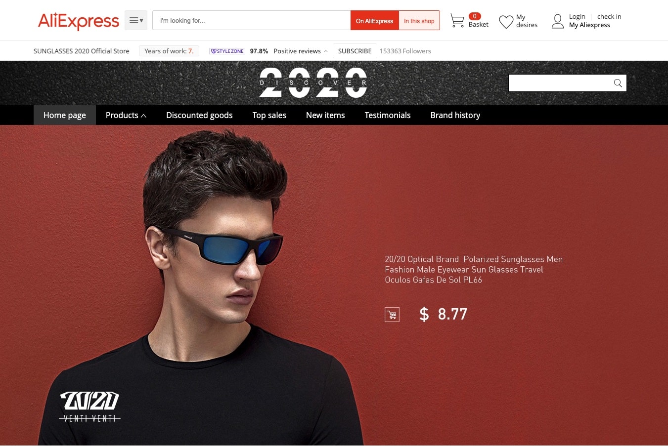 a picture from the article on the best AliExpress sunglasses suppliers for your dropshipping business