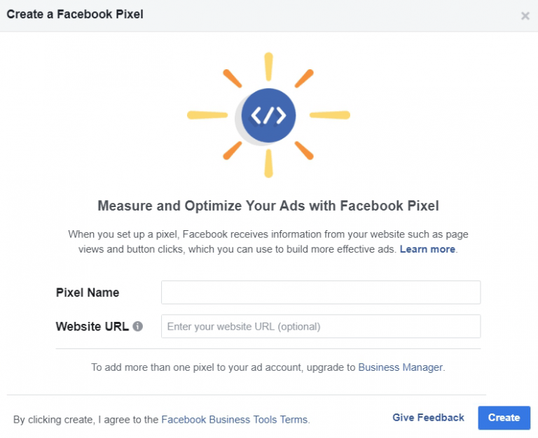 facebook add pixel to ad account