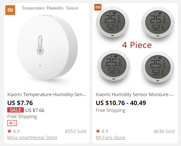 an image showing smart temperature sensors as trending products to sell