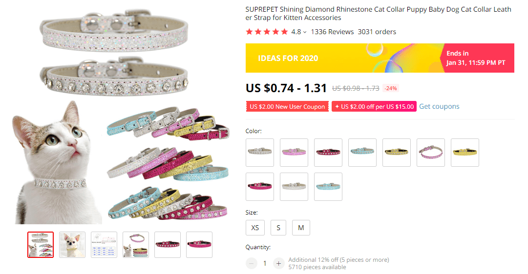 Best pet products to dropship: cat collar
