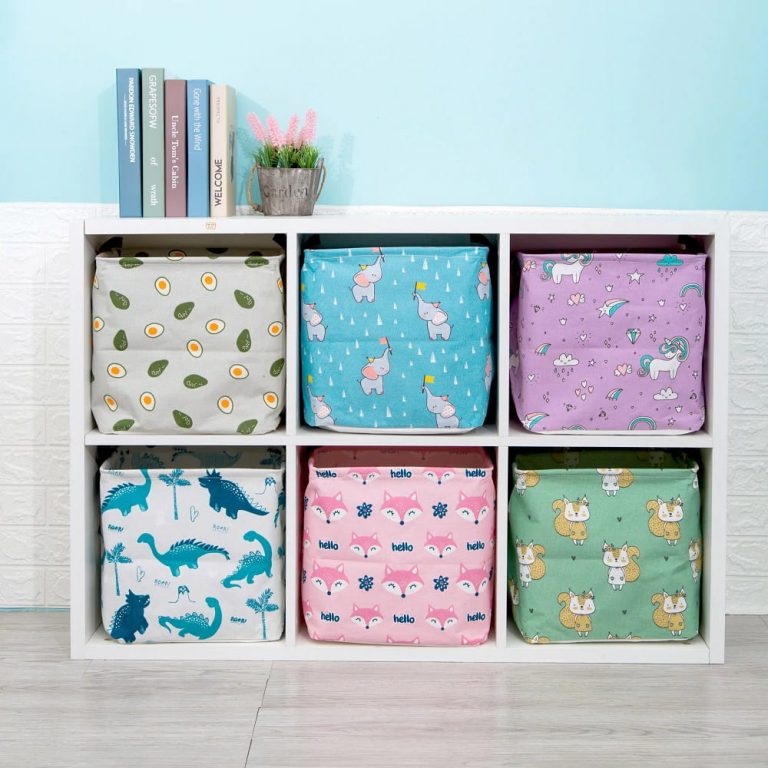 Cube-shaped fabric baskets as an example of cute products for dropshipping