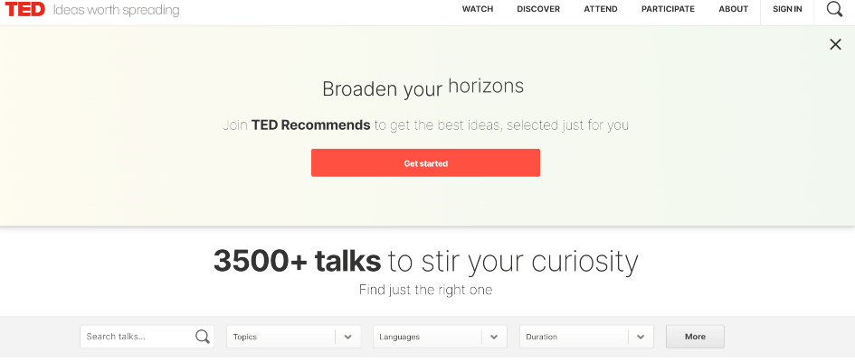 Ted Talks platform