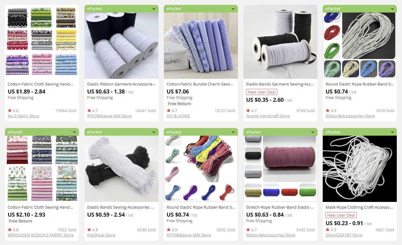 a picture showing lots of products to sell in bulk