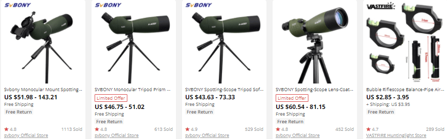 dropship outdoor gear scopes