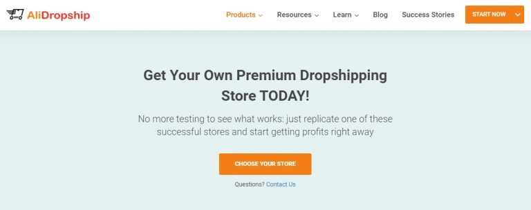 an image showing the option to start a dropshipping business easily