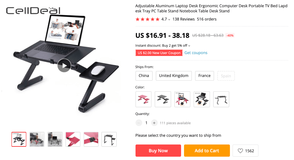 Best things to sell online to make money this autumn: laptop tray