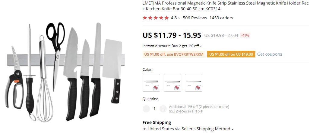 Dropship 1pc Magnetic Knife Strips; Stainless Steel Magnetic Knife Bar -  Use As Knife Holder; Knife Rack; Knife Strip; Kitchen Utensil Holder And  Tool Holder to Sell Online at a Lower Price