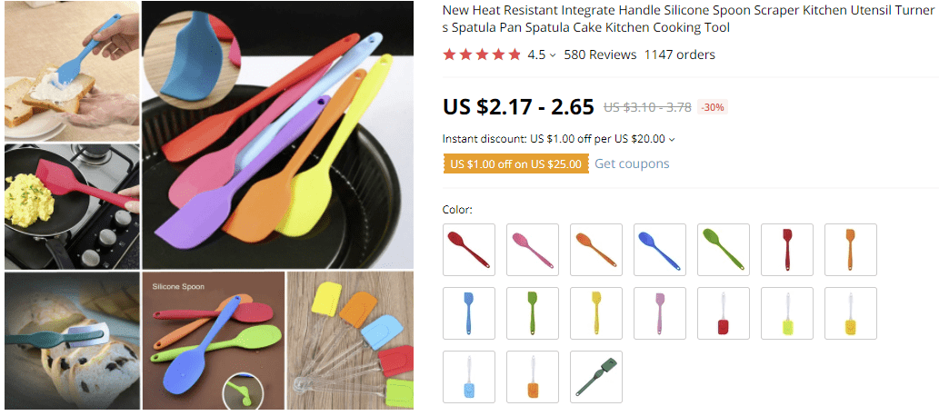 21CM Hot Universal Heat Resistant Integrate Handle Silicone Spoon Scraper  Spatula Ice Cream Cake Kitchen Tool Utensil