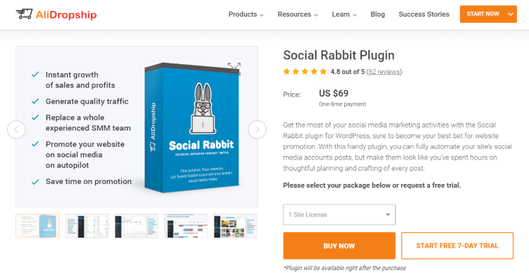 Social Rabbit Plugin: ecommerce tool for social media management