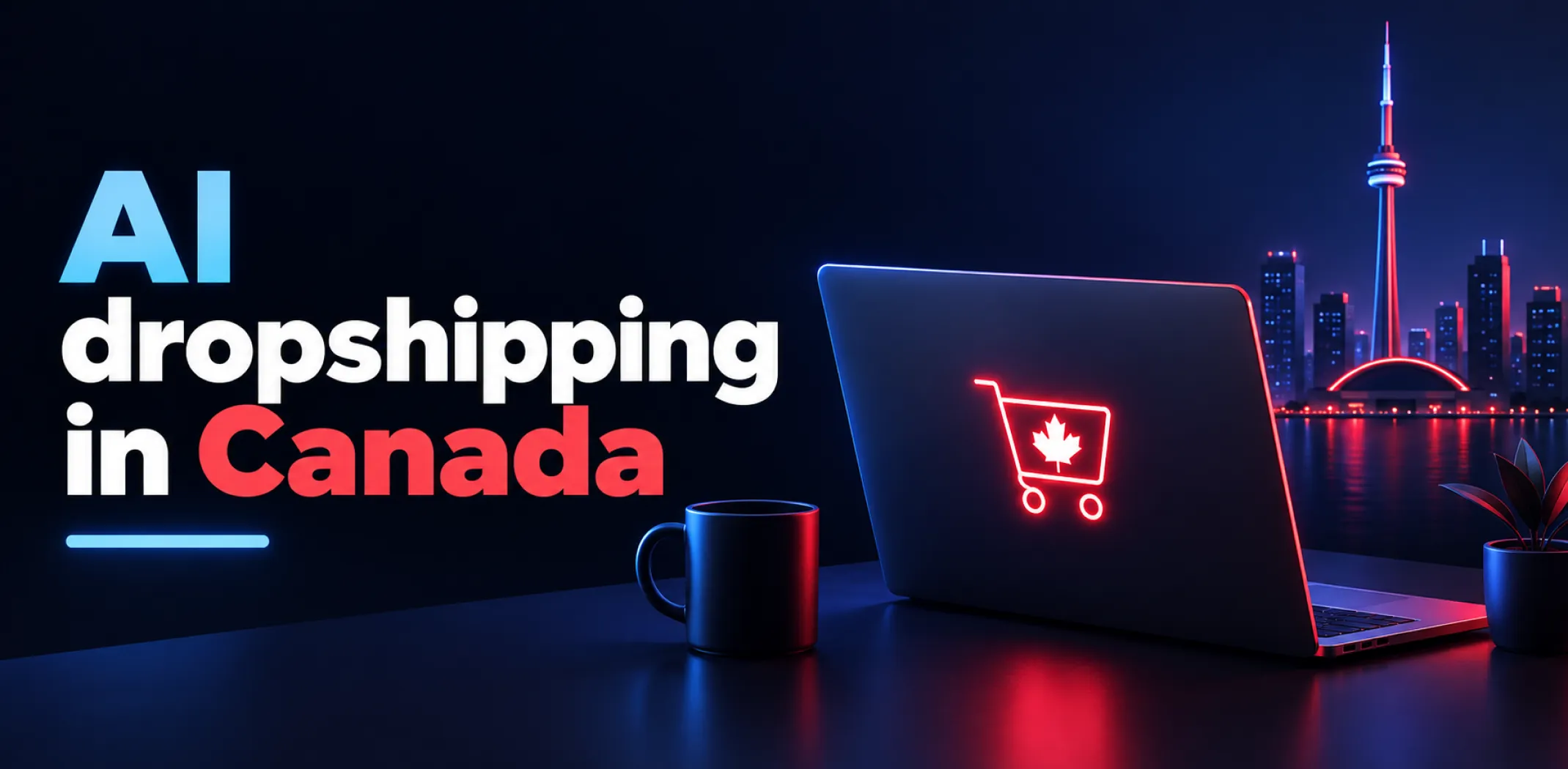Featured image for an article about AI dropshipping in Canada