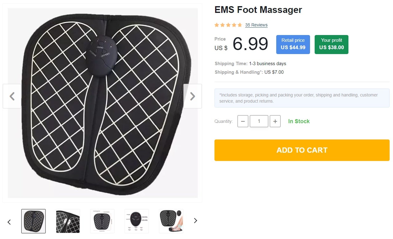 a picture showing a foot massager that is trending on the market