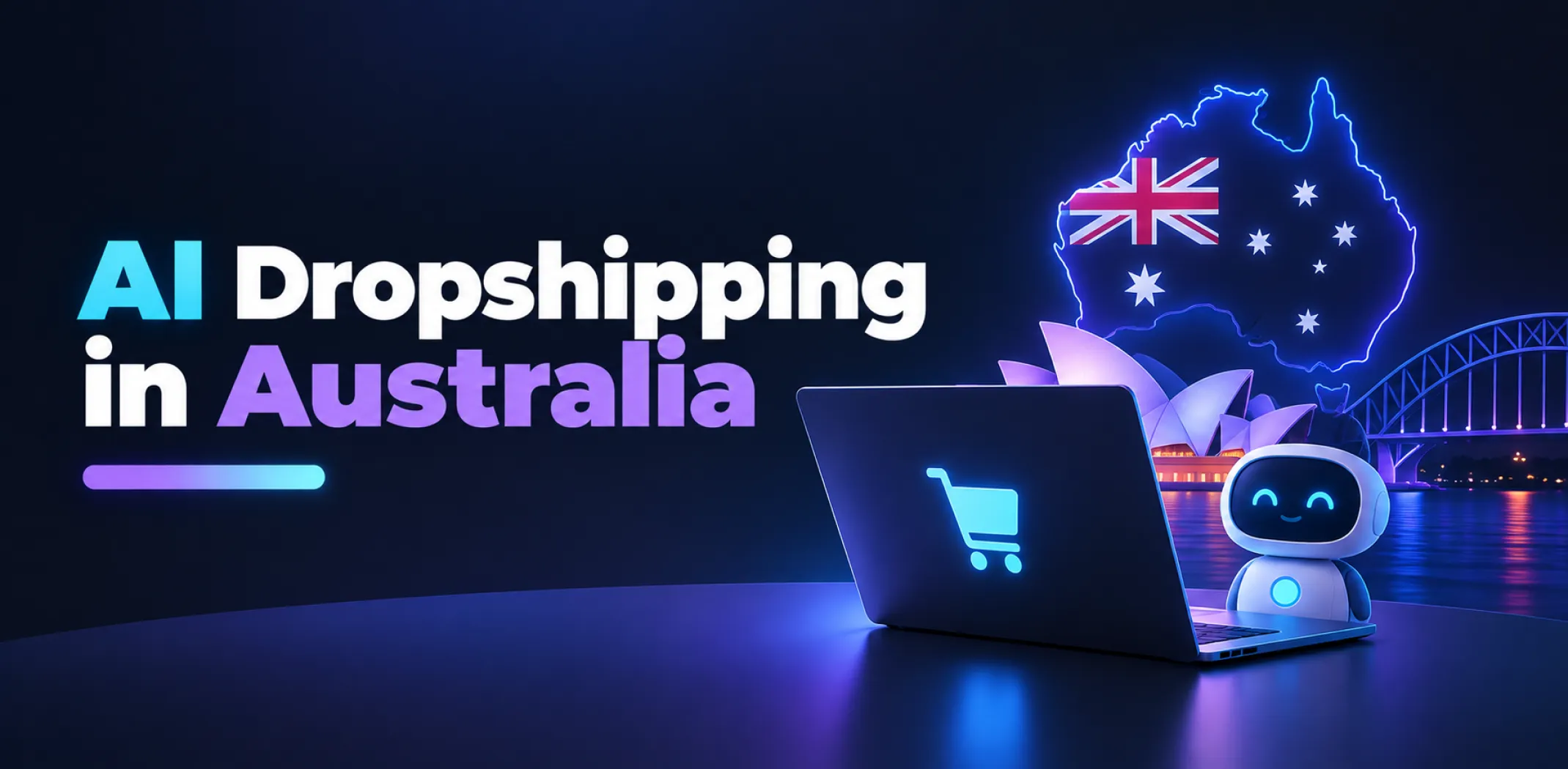 Featured image for an article about AI dropshipping in Australia