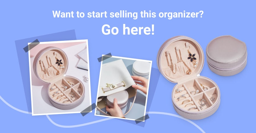 a picture showing one of the best dropshipping products of this week - it's a jewelry organizer