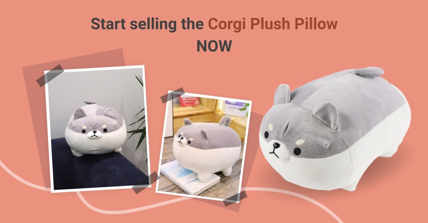a picture showing what to sell for profit a corgi plush pillow