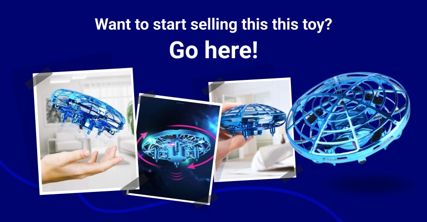 a picture showing the best dropshipping product of this week - it's a UFO toy