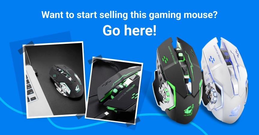 a picture showing the best dropshipping product of this week -a wireless gaming mouse