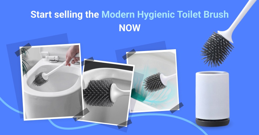 a picture showing what to sell for profit a Modern Hygienic Toilet Brush