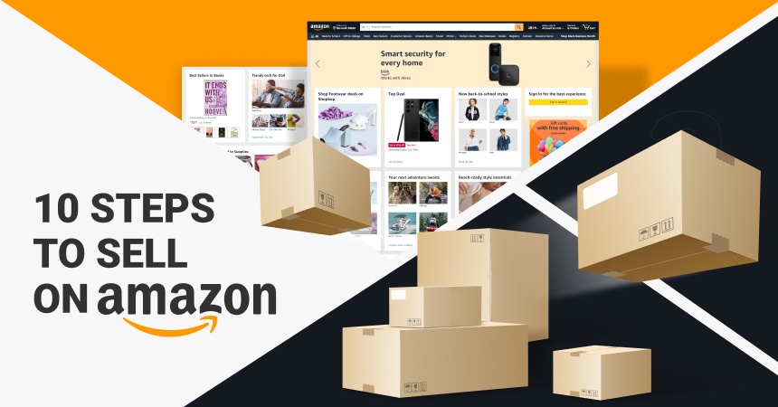 a cover of the article on how to start selling on Amazon easily