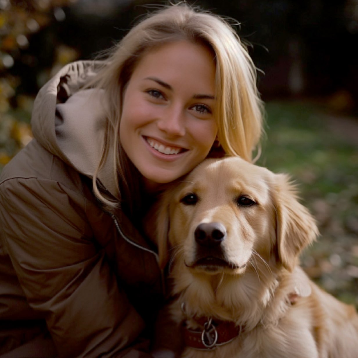 the photo of Emma and her dog