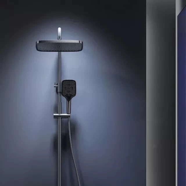 a picture of led temperature bathroom set