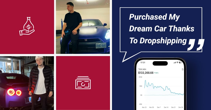 Article cover how Patrick bought his dream car with dropshipping