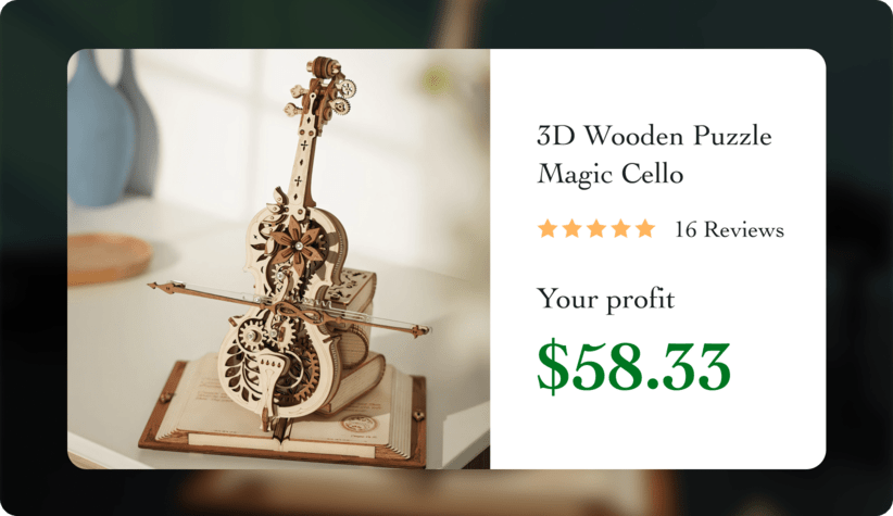 product picture wooden cello puzzle