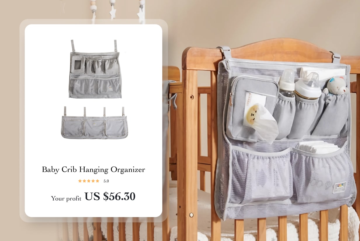 Sunveno Baby Crib Hanging Organizer