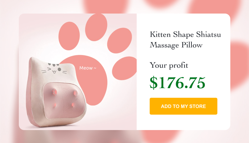 Kitten Shape Shiatsu Massage Pillow