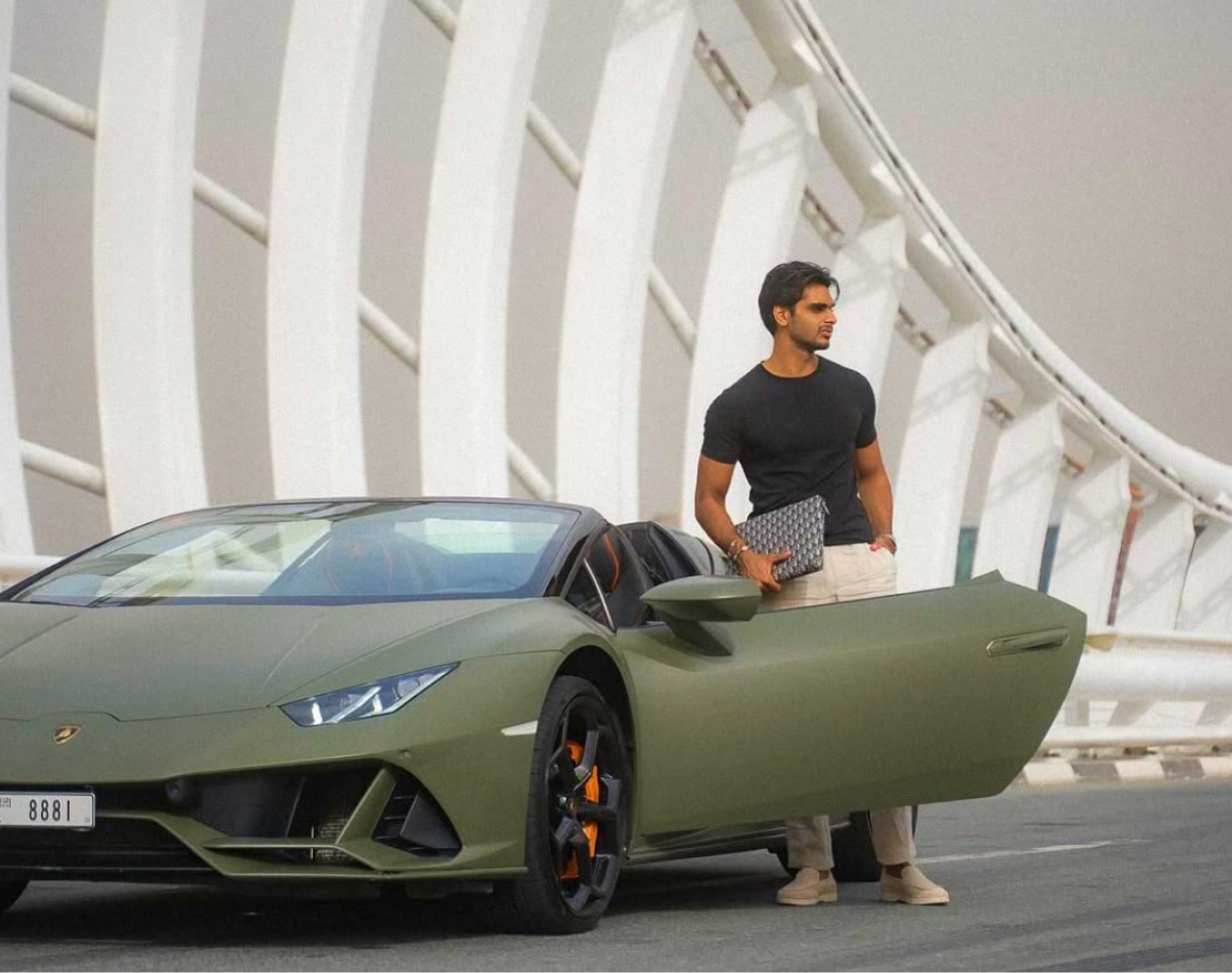 Saamir Mithwani with his car