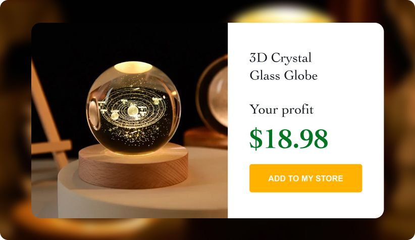 3D Crystal Glass Globe